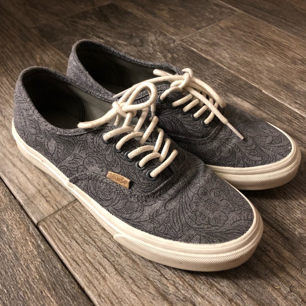 Blue floral Vans low tops